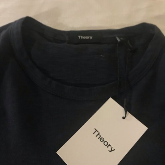 Essential Tee Cosmos Slub Cotton Light Ivy - Theory Men